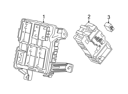 2015 GMC Yukon XL Fuse & Relay Block Asm-Instrument Panel Wiring Harness Junction Diagram for 23200662