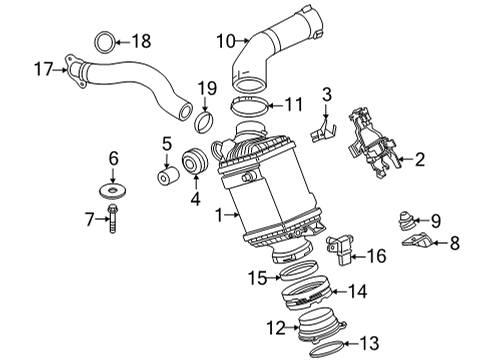 2021 BMW X6 Intercooler Charge-Air Cooler Diagram for 17517852407