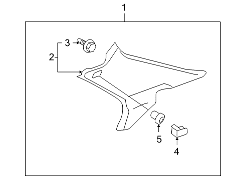 2003 Honda Accord Interior Trim - Quarter Panels Garnish Assy., R. RR. Pillar *YR239L* (KI IVORY) Diagram for 84131-SDA-A01ZB