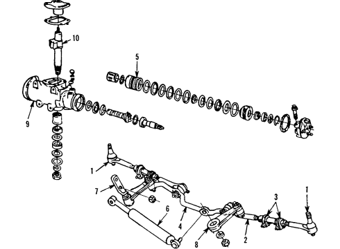 1984 Cadillac Seville P/S Pump & Hoses, Steering Gear & Linkage Hose, P/S Gear Inlet Diagram for 7838911