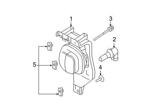 2008 Ford F-250 Super Duty Bulbs Fog Lamp Diagram for 7C3Z-15200-AA