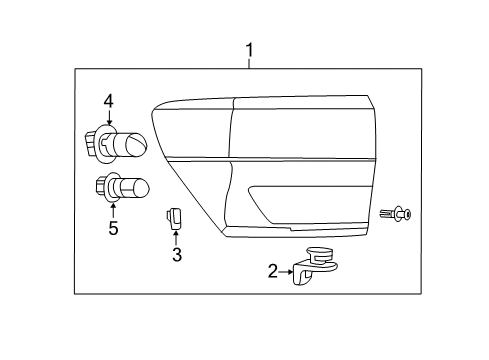 2011 Jeep Grand Cherokee Bulbs Lamp-Tail Diagram for 55079420AG