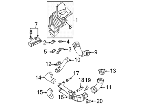2021 BMW M4 Air Intake Expanding Rivet Diagram for 17127620959