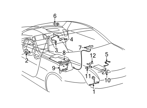 2003 Lexus SC430 Electrical Components Computer, Bus Buffer Diagram for 89112-50020