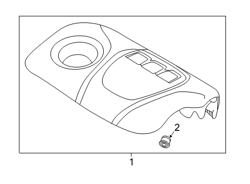 2020 Hyundai Elantra Engine Appearance Cover Engine Cover Assembly Diagram for 29240-2B120