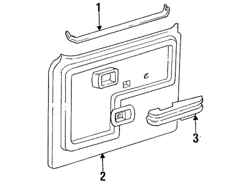 1997 Ford F-250 HD Interior Trim - Rear Door Belt Weatherstrip Diagram for F3TZ-3525860-A