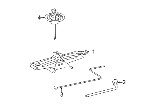 2011 Toyota Avalon Jack & Components Spare Carrier Diagram for 51900-33030