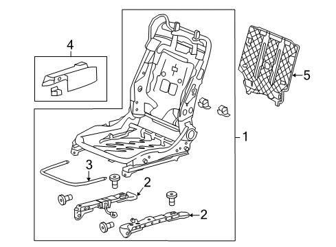 2015 Honda CR-Z Tracks & Components Cover, FR. Cushion (Inner) *NH167L* (SWS) (GRAPHITE BLACK) Diagram for 81598-SZT-A01ZA