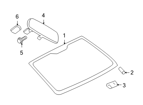 2012 Jeep Compass Windshield Glass Windshield-Shipping Assembly - 30 Lite Diagram for 68214873AA
