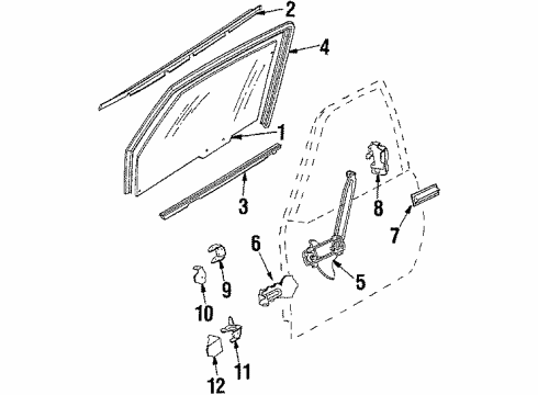 1986 Buick Skyhawk Front Door SW ASM Diagram for 20363819