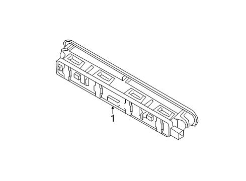 2016 Ram ProMaster City High Mount Lamps Lamp-Center High Mounted Stop Diagram for 68263915AA