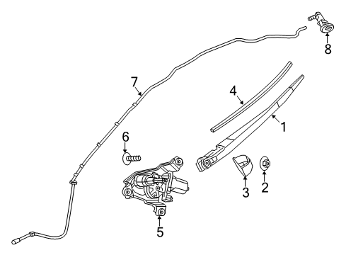 2017 Jeep Cherokee Wiper & Washer Components Hose-Windshield Washer Diagram for 68102966AA