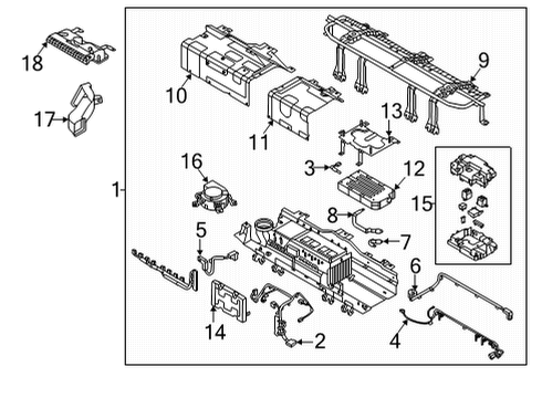 2021 Hyundai Elantra Battery Battery System Assembly Diagram for 37501-BY000