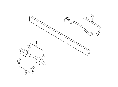 2005 Ford Freestyle Bulbs License Lamp Diagram for 5F1Z-13550-AA