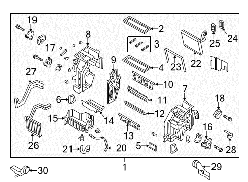 2015 Hyundai Azera Air Conditioner Door Assembly-Ventilator Diagram for 971463S000