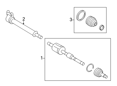 Diagram for 2007 Ford Edge Drive Axles - Front