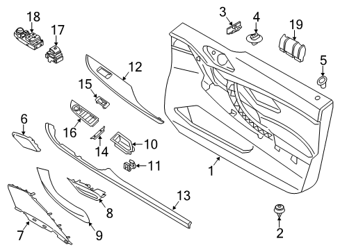 2015 BMW 650i xDrive Gran Coupe Front Door Lock, Complete, Right Diagram for 51217226200