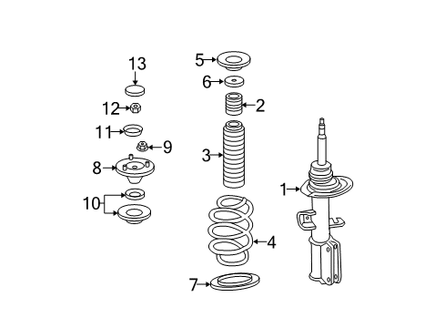 2001 BMW X5 Struts & Components - Front Front Coil Spring Diagram for 31336750337
