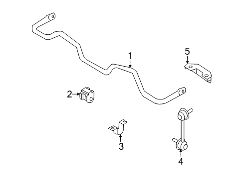 2004 Infiniti G35 Stabilizer Bar & Components - Rear Bracket-Rear Stabilizer Diagram for 54650-AL500