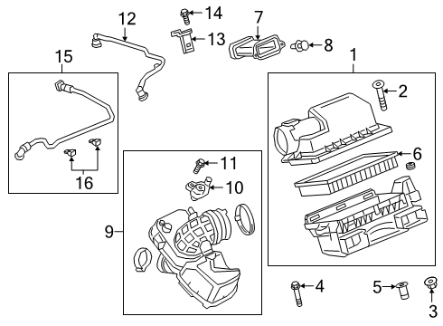 2019 Cadillac CT6 Powertrain Control PCV Tube Diagram for 55496605