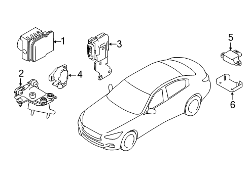 2016 Infiniti Q50 Anti-Lock Brakes Controller Assembly-IDM Diagram for 476A0-4HL0B