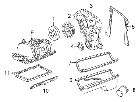 2001 Dodge Ram 2500 Intake Manifold Gasket Pkg-Intake Manifold Diagram for 4741732AB