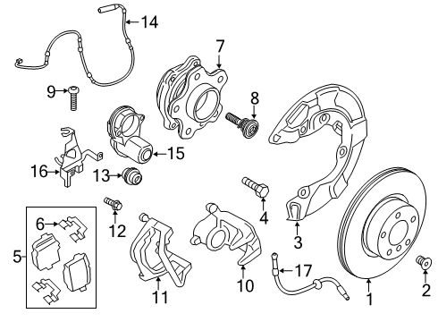 2022 BMW X5 Rear Brakes BRAKE DISC, VENTILATED, RIGH Diagram for 34206896674