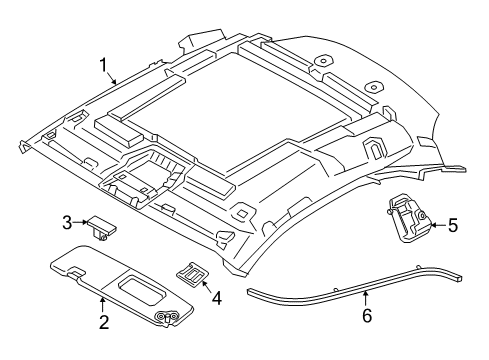 2020 BMW i8 Interior Trim - Roof Lens Left Diagram for 63319288747