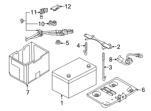 2016 Infiniti QX50 Battery Cable Assy-Battery To Starter Motor Diagram for 24105-1NA0A