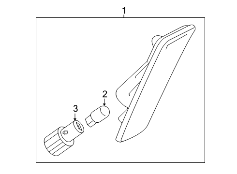 2021 Chevrolet Blazer Bulbs Side Marker Lamp Diagram for 84299174