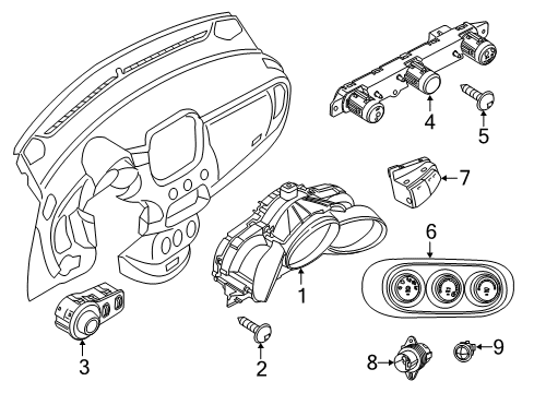 2018 Fiat 500X Heated Seats Module-Heated Seat Diagram for 68299264AD