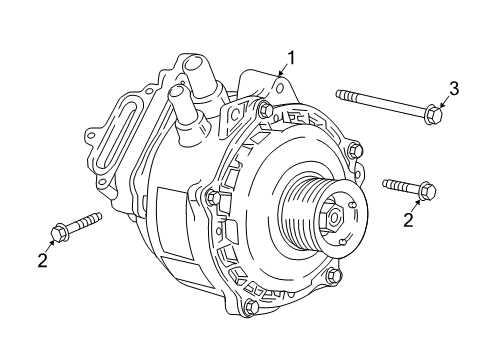 2018 GMC Sierra 1500 Alternator Generator Bolt Diagram for 11548181