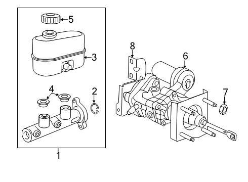 2019 Ram 3500 Hydraulic Booster Booster-Power Brake Diagram for 68433353AA