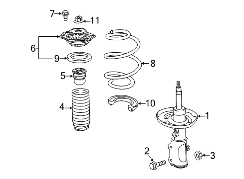 2018 Buick Regal Sportback Struts & Components - Front Strut Diagram for 84304551