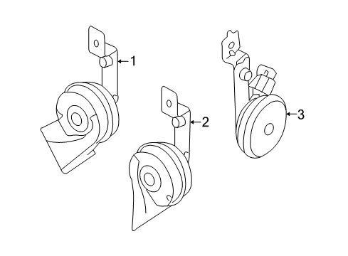 2007 Kia Sedona Horn Horn Assembly-Burglar Alarm Diagram for 966604D000