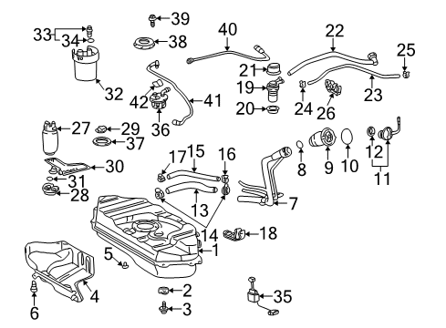 2002 Toyota Echo Senders Sensor Diagram for 89422-22030