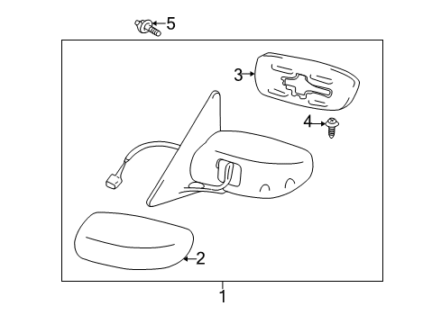 2002 Lexus IS300 Outside Mirrors Cover, Outer Mirror Diagram for 87945-12010-B4