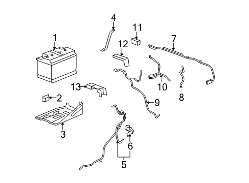 2013 Cadillac Escalade ESV Battery Negative Cable Diagram for 22846469