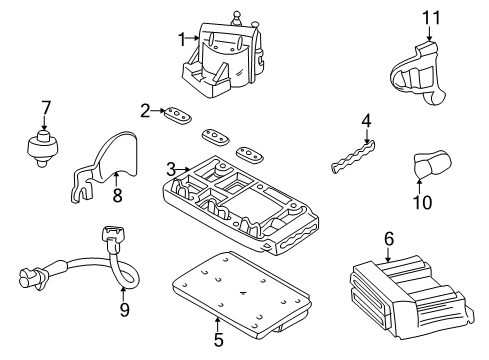 2003 Pontiac Bonneville Ignition System Cable Set Diagram for 12192471