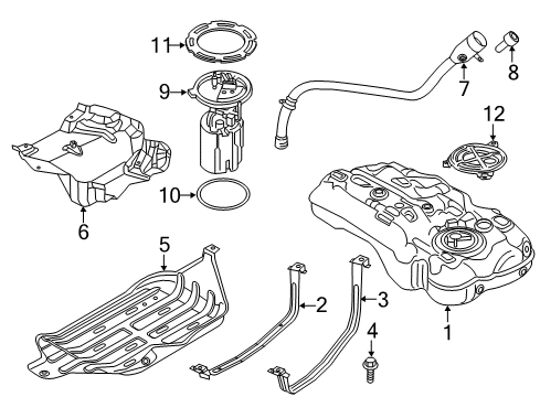 2021 Jeep Compass Senders SKIDPLATE-Fuel Tank Diagram for 52029929AB