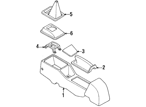 1990 Nissan Axxess Center Console Finisher-Console Diagram for 96941-32R00
