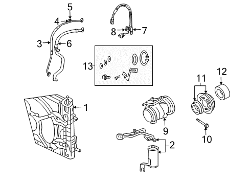 2003 Chrysler PT Cruiser Air Conditioner A/C LIQUID Diagram for 68545651AA