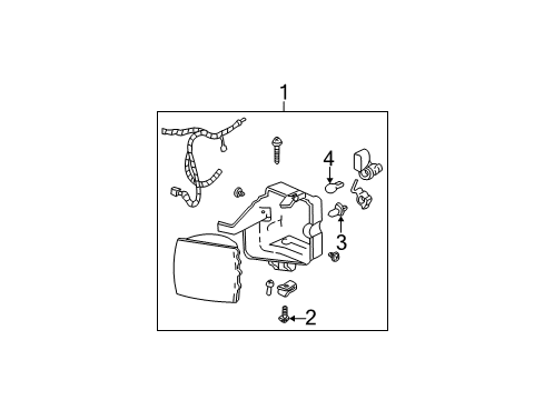 2004 Cadillac CTS Fog Lamps Lamp Asm-Front Turn Signal & Fog (R.H.) Diagram for 15930688