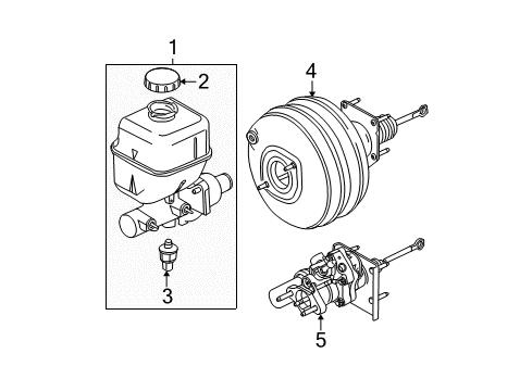 2008 Ford F-350 Super Duty Hydraulic System Master Cylinder Diagram for 8C3Z-2140-K