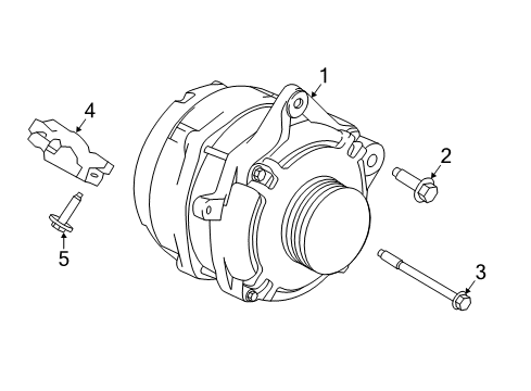 2018 Nissan Titan XD Alternator Bolt Diagram for 081B6-8301A