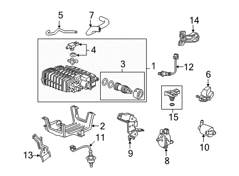 2009 Honda Accord Powertrain Control Stay, Sensor Diagram for 36536-R40-A00