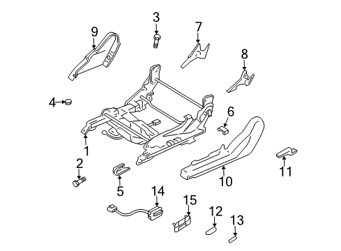 2004 Dodge Stratus Tracks & Components Bolt Diagram for MF241280