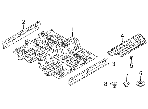 2022 Hyundai Kona Floor & Rails Panel Assembly-Side Sill Inner, RH Diagram for 65180-J9000