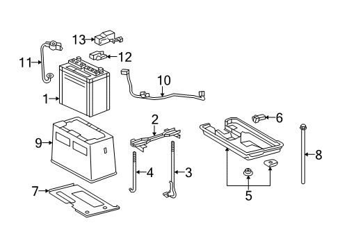 2012 Lexus IS F Battery Wire, Engine, NO.2 Diagram for 82122-53120