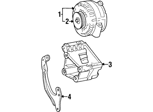 1999 Ford Windstar Alternator Alternator Diagram for 4U2Z-10V346-ALRM